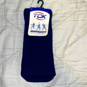 Long socks for sports dark blue